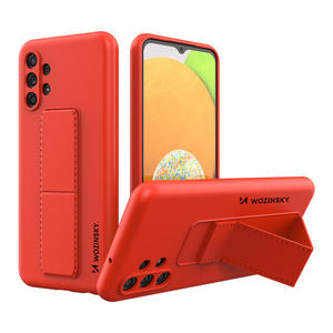 Silikonowe etui z podstawk etui Samsung Galaxy A13 5G Kickstand Case czerwone - 2877851117