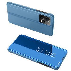 Byszczce etui z klapk do Xiaomi Redmi Note 12 5G / Poco X5 Pro 5G Clear View Case niebieski - 2878152328