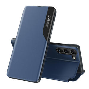Etui pokrowiec do Samsung S24 z klapk i podstawk Eco Leather View Case niebieskie - 2878152589