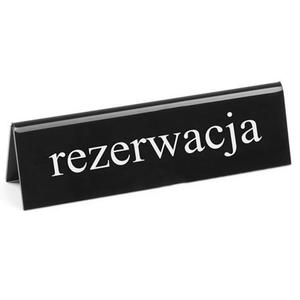 Tabliczka informacyjna dwustronna REZERWACJA tworzywo plexiglas PL - Hendi 663523 - 2850652634