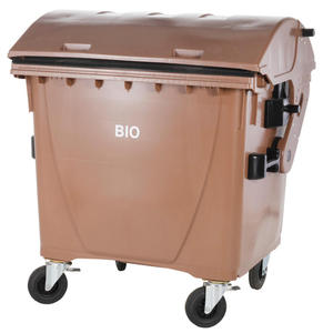 Bio kontener na odpady BIO mieci i odpadki spoywczych ATEST - brzowy 1100L - 2860903160