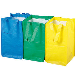 Wytrzymae torby do segregacji odpadków mieci ZESTAW 3szt x 21L