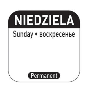 Naklejki food safety na pojemniki wielokrotnego uytku Niedziela PL RU EN 1000 szt. Hendi 850138 - 2860903875