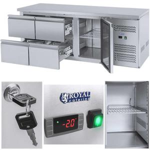 St chodniczy ze stalowym blatem roboczym 4 szuflady od -2 do 10deg;C 179cm - 2860904135