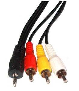 Kabel Jack 2.5 cztero-polowy 3 x RCA luzem 1,5m - 2768805305