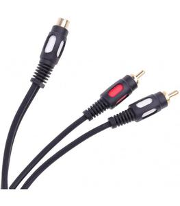 Kabel 1RCA gniazdo - 2 wtyki RCA 25cm - 2768805263