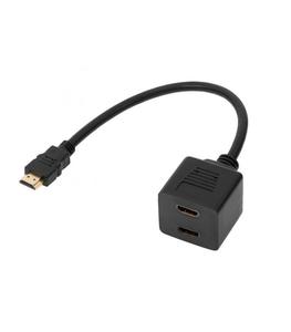 Adaptor HDMI wtyk-2 x gniazdo na kablu 30cm - 2768804905