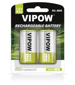 Akumulatorki VIPOW HR20 4000 mAh Ni-MH 2szt/bl - 2768804927