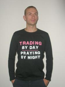 Koszulka z dugim rkawem: "Trading by day, praying by night" - 2829729256