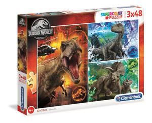 Clementoni Puzzle 3x48el Jurassic World - 2876177938