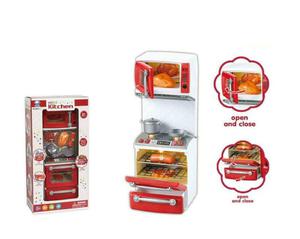 Zabawkowy zestaw kuchenny ze wiatem i dwikiem - piekarnik + kuchenka+ mikrofalwka - 2859553031