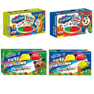 Farby plakatowe 20ml, 6 kolorw BAMBINO - 2869942278