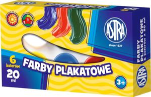 Farby plakatowe 6 kolorw ASTRA - 2869942346