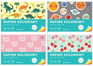 Zeszyt papierw kolorowych A4 10k p10 INTERDRUK mix cena za 1szt - 2878003115