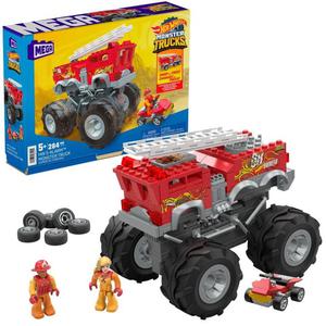 Klocki stra MEGA BLOKS Hot Wheel Monster Trucks 5-Alarm + azik ATV Pojazd do zbudowania Zestaw klockw HHD19 p4 MATTEL - 2870644667