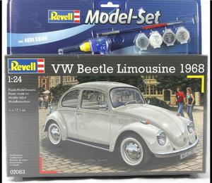 Model samochodu do sklejania 1:24 67083 VW Beetle Limousine 68 Revell + 4 farbki, pdzelek, klej - 2877799344