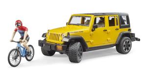 Jeep Wrangler Unlimited Rubicon z rowerem grskim i figurk kolarza - 2873704233