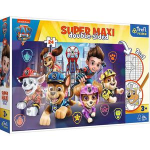 Puzzle dwustronne 24el SUPER MAXI 3w1 Nowe wyzwanie Psi Patrol PAW PATROL 41002 Trefl - 2874720052