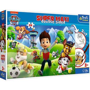 Puzzle dwustronne 24el SUPER MAXI 3w1 Przygody Psiego Patrolu PAW PATROL 41001 Trefl - 2874720056