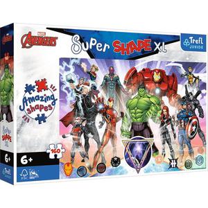 Puzzle 160el Super Shape XL Marvel The Avengers - Odwaga Avengers 50023 Trefl Junior - 2878829330