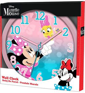 Zegar cienny Wall clock 25cm Myszka Minnie Minnie Mouse MN3075 Kids Euroswan - 2878663441