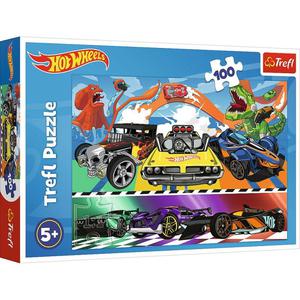 Puzzle 100el Pdzce samochody Hot Wheels 16466 Trefl - 2878663489