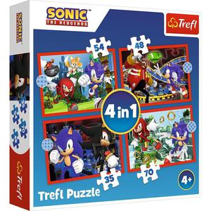 Puzzle 4w1 Przygoda Sonica / SEGA Sonic The Hedgehog 34625 Trefl - 2878467189