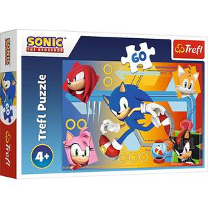 Puzzle 60el Sonic w akcji. Sonic The Headgehog 17387 Trefl - 2875754063