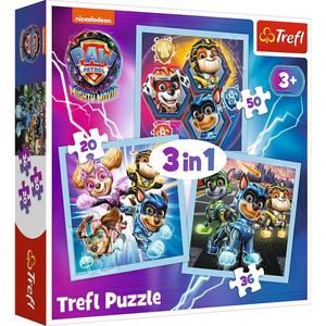 Puzzle 3w1 Moc Mighty Pups. Psi Patrol. PAW PATROL 34869 Trefl - 2878829389