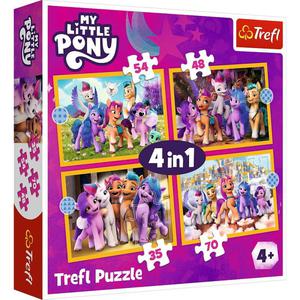 Puzzle 4w1 Poznaj kucyki Pony. My Little Pony 34624 Trefl - 2878663499