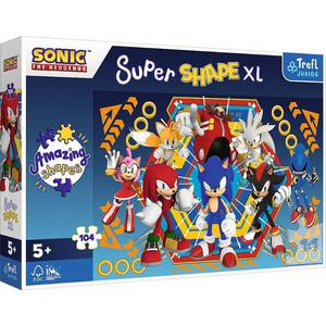 Puzzle 104el XL Super Shape - wiat Sonica. Sonic the Hedgehog 50032 Trefl - 2878663501