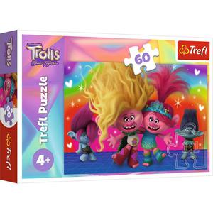 Puzzle 60el Przyjacielskie Trolle Trolls 3 17386 Trefl - 2878467199