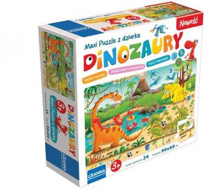 Maxi puzzle gra logiczna Dinozaury 00441 GRANNA - 2877548195