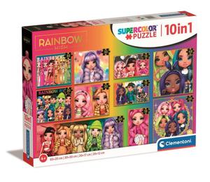 Puzzle 10 w 1 Lalki Rainbow High 10 ukadanek - 2877899353