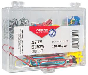 Zestaw biurowy (pinezki, gumki i spinacze) OFFICE PRODUCTS, 110szt. - 2878902331