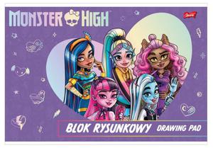 Blok rysunkowy biay A4 20k Monster High p10 cena za 1 szt - 2878902549