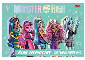 Blok techniczny biay A4 10k Monster High p10 cena za 1 szt - 2878902550