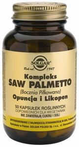 Solgar Saw Palmetto - Bocznia pikowana Opuncja i Likopen kompleks 50 kapsuek - 2833548913