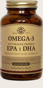 Solgar Omega 3 naturalne ródo EPA i DHA 60 kapsuek
