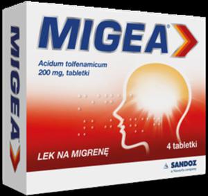 Migea 200 mg 4 tabletki na ble migrenowe - 2833549038