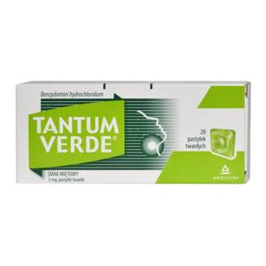 Tantum Verde 3 mg 20 pastylek do ssania o smaku mitowym - 2833544458