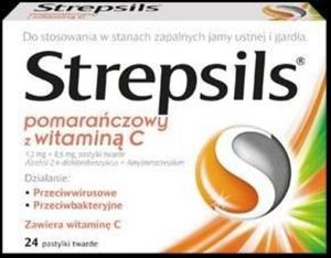 Strepsils pomaraczowy z witamin C 24 tabletki do ssania - 2833544506