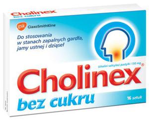 Cholinex bez cukru do ssania 16 pastylek - 2833544637