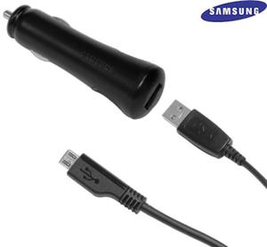 SAMSUNG Car Charger [Black], adowarka samochodowa + Kabel USB/micro USB dla GALAXY - 2836075271