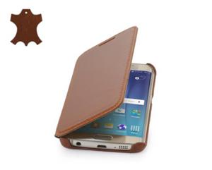 STILGUT Book [Cognac], Etui Skrzane dla Galaxy S6 Edge - 2825286724