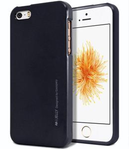 Mercury/Goospery i-Jelly Metal Case [Black], Pokrowiec silikonowy dla iPhone SE/5/5S - 2850947629