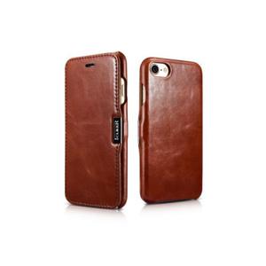 ICarer Vintage Series [Brown], Skrzane etui z klapk do iPhone 7/8/SE 2020 - 2837855576