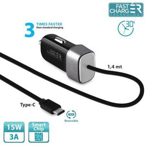 PURO Mini Car Fast Charger Type-C [Black], Szybka adowarka samochodowa - 2857338364