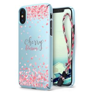 Ringke Cherry Blossom [Sky Blue], Etui ze smyczk dla iPhone X/10 - 2860779917