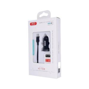 XO Car Charger/adowarka samochodowa TZ08 2USB Lightning 2,1A Czarna - 2860780133